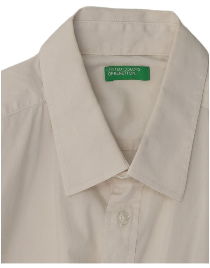 BENETTON Mens Shirt Small White