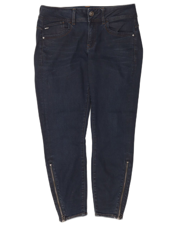 G-Star Womens Lynn Mid Rise Skinny Jeans W30 L25 Navy Blue Cotton