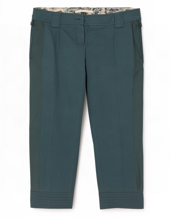 Roberto Cavalli Pantaloni Cropped Femei IT 42 Medium W30 L26 Verde