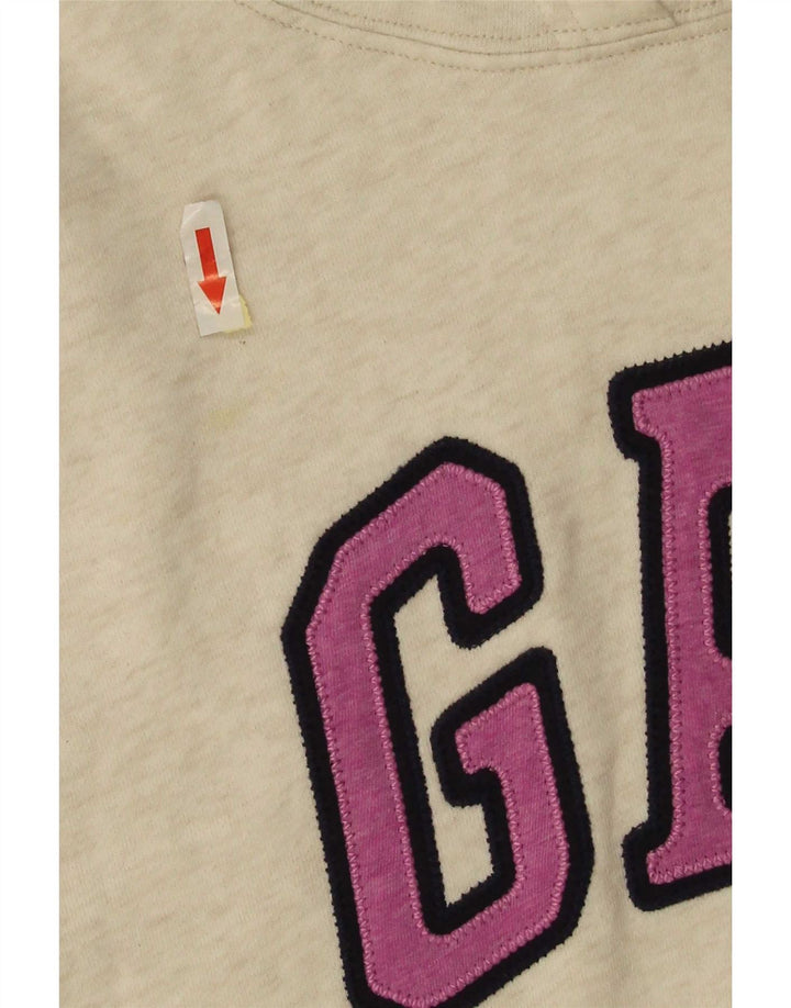 Gap Womens Graphic Hoodie Jumper UK 14 Medium White