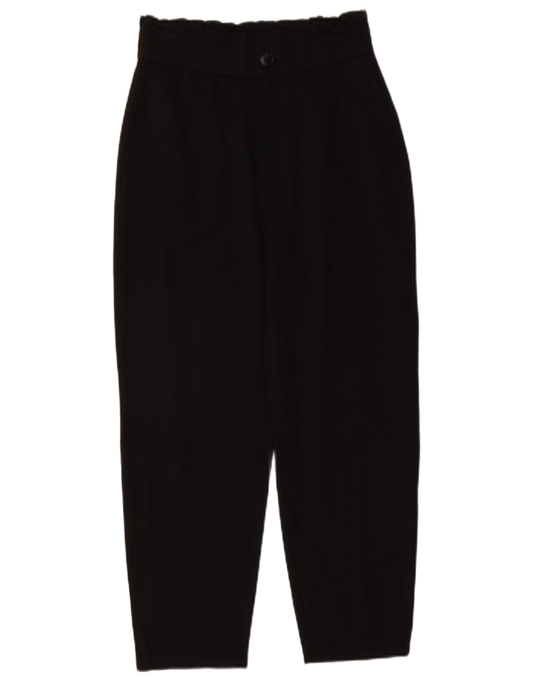Zara Womens Pegged Cropped Trousers Medium W28 L23 Black Viscose