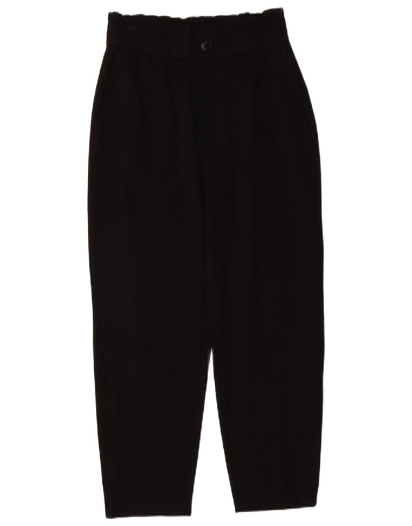 Zara Mujer Pantalones Cortos Pegged Medium W28 L23 Viscosa Negra