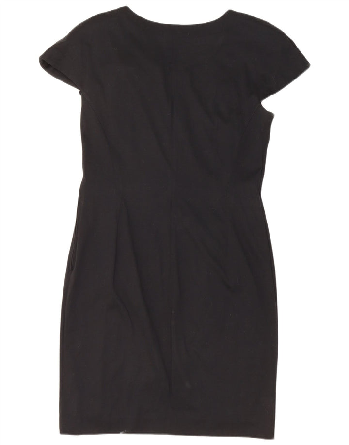 Luisa Spagnoli Womens Sheath Dress IT 44 Medium Black Cotton