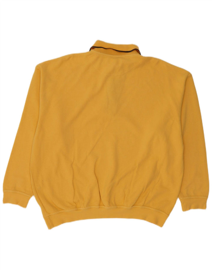 DANIEL HECHTER Suéter masculino com gola polo 2XL algodão amarelo