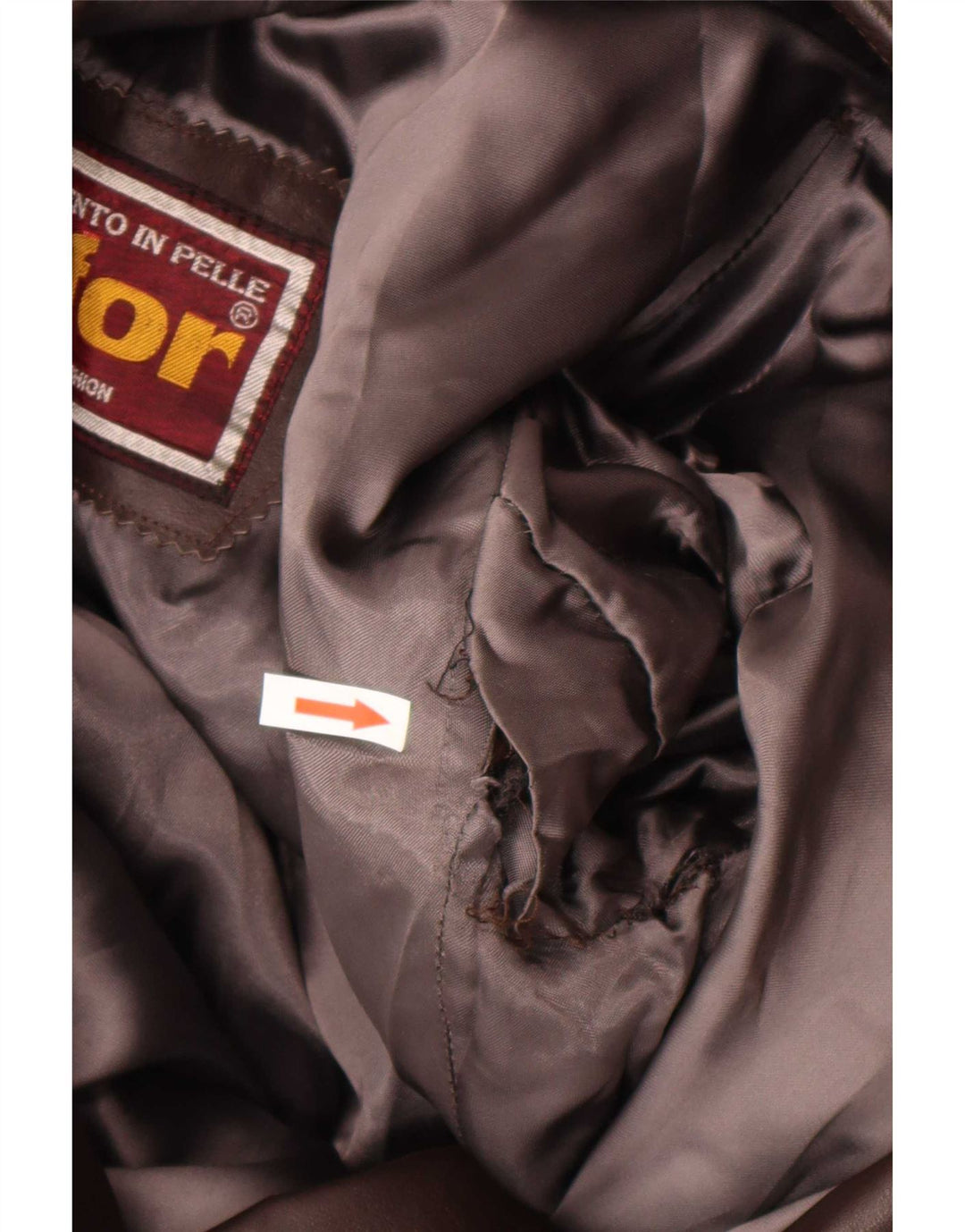 Anfor Mens Double Breasted Leather Coat IT 48 Medium Brown