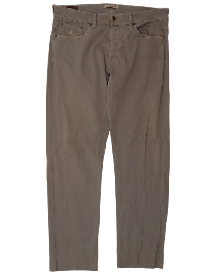 Marlboro Classics Mens Regular Slim Fit Casual Trousers W34 L34 Grey