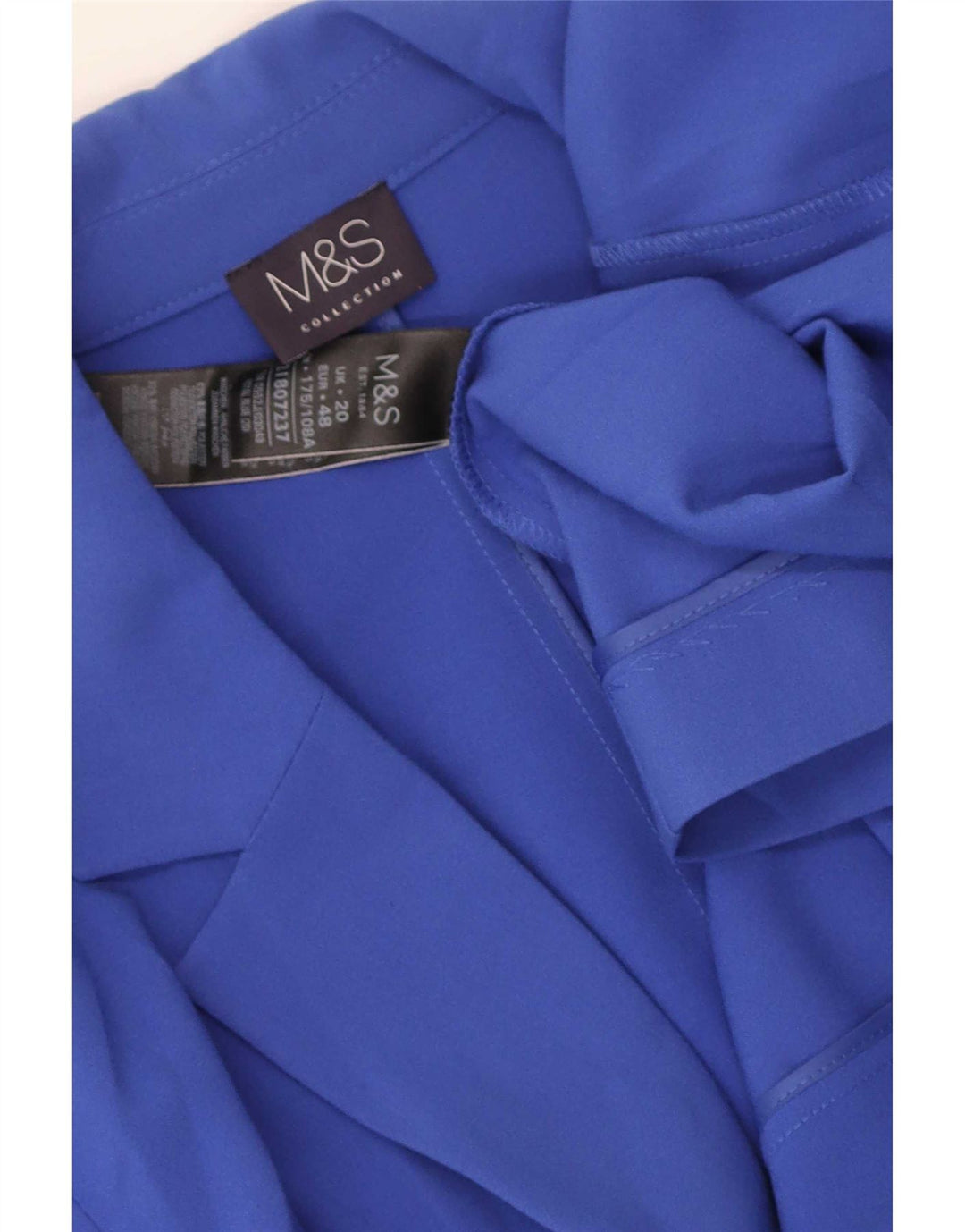 Marks & Spencer Dame 3/4 ærmet åben blazerjakke UK 20 2XL Blå
