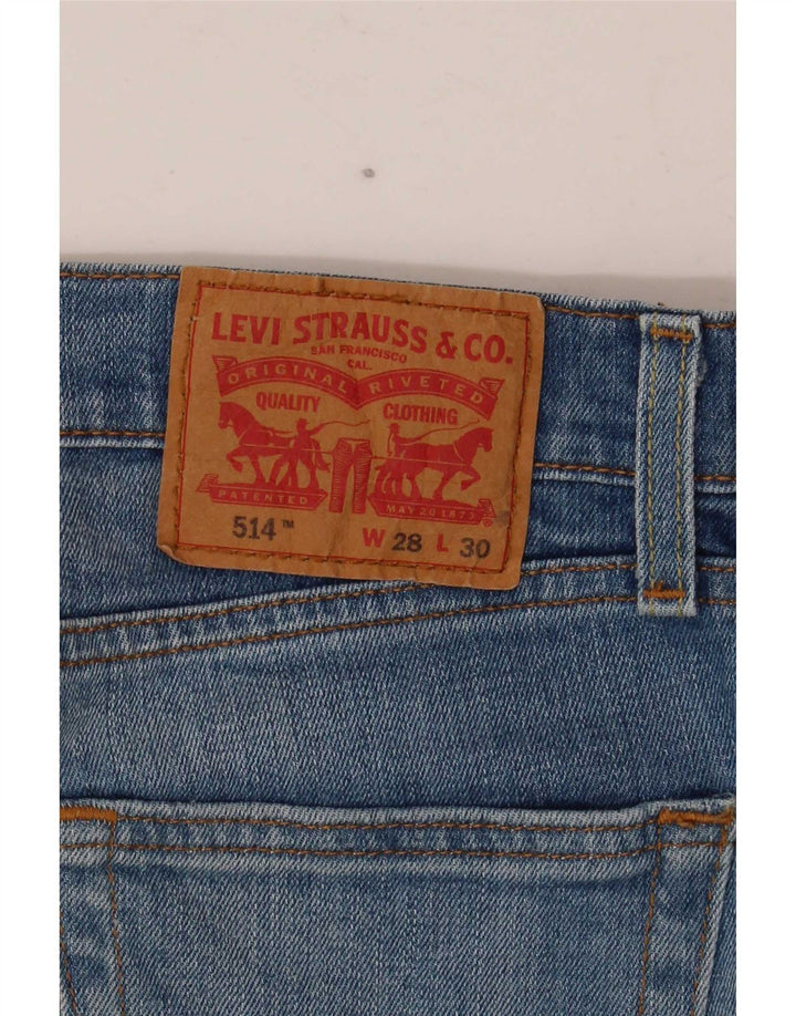 Levi's Mujer 514 Vaqueros Rectos Desgastados W28 L30 Azul