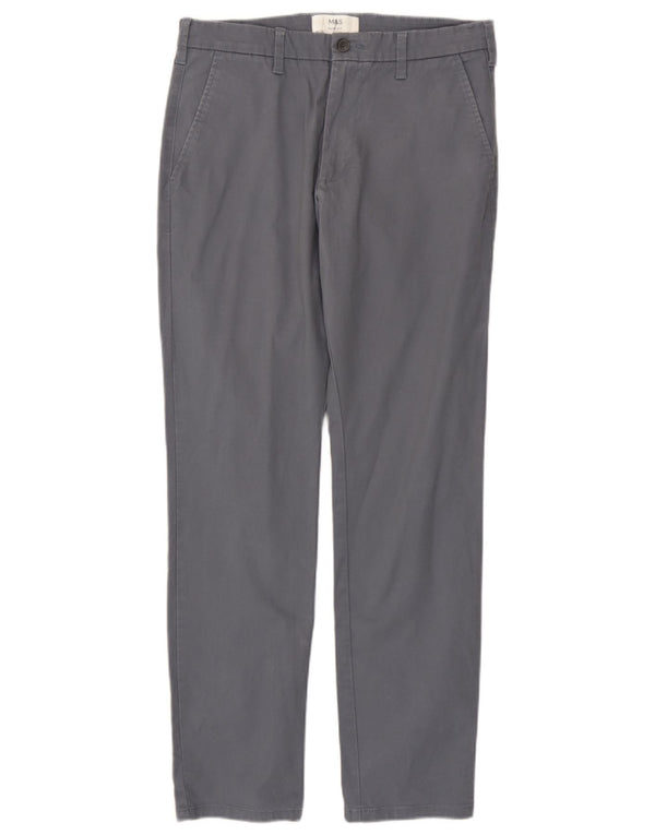 Мужские брюки-чиносы Marks & Spencer W30 L31 серые, хлопковые