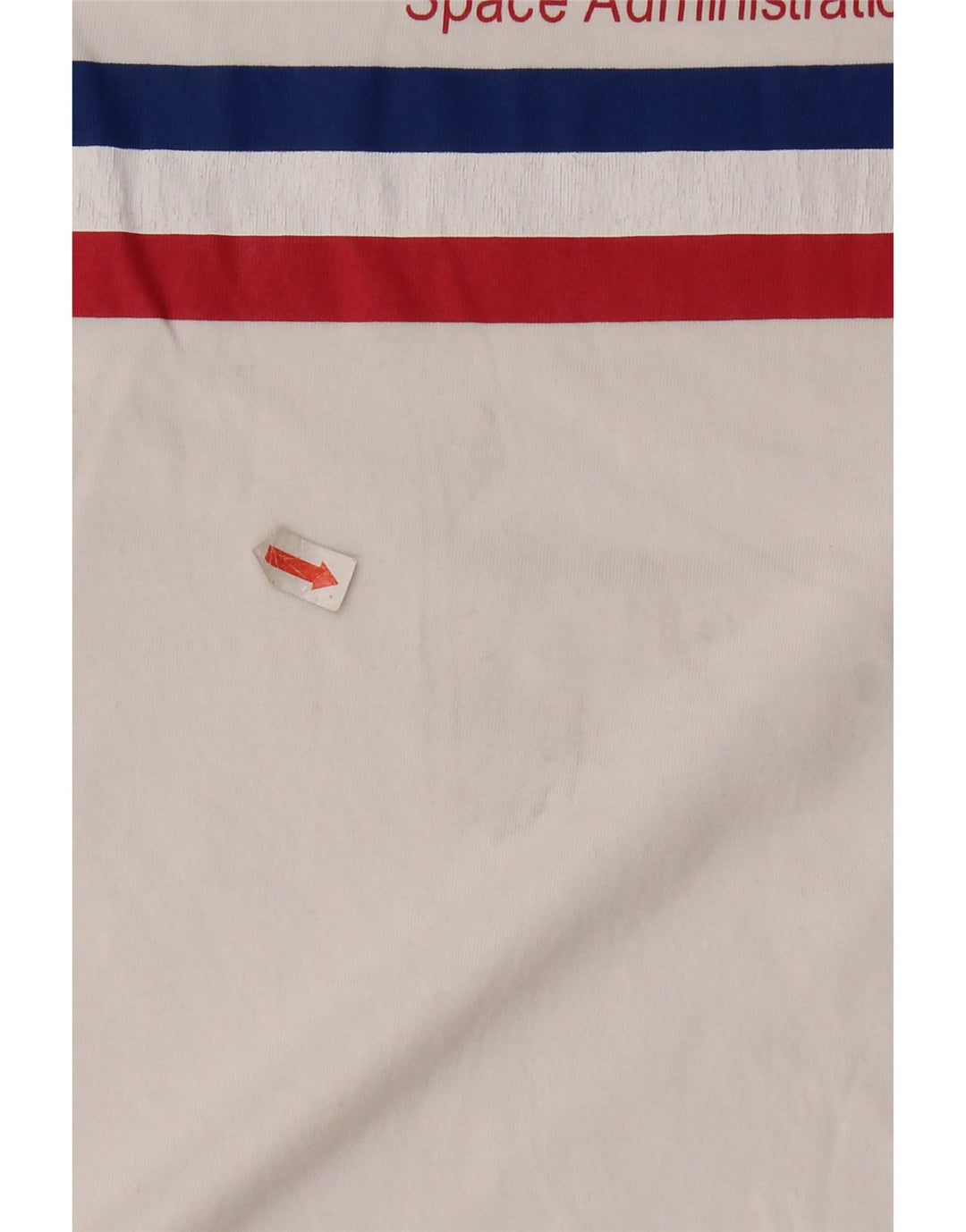 Alpha Industries Mens Graphic T-Shirt Top Medium White Striped Cotton