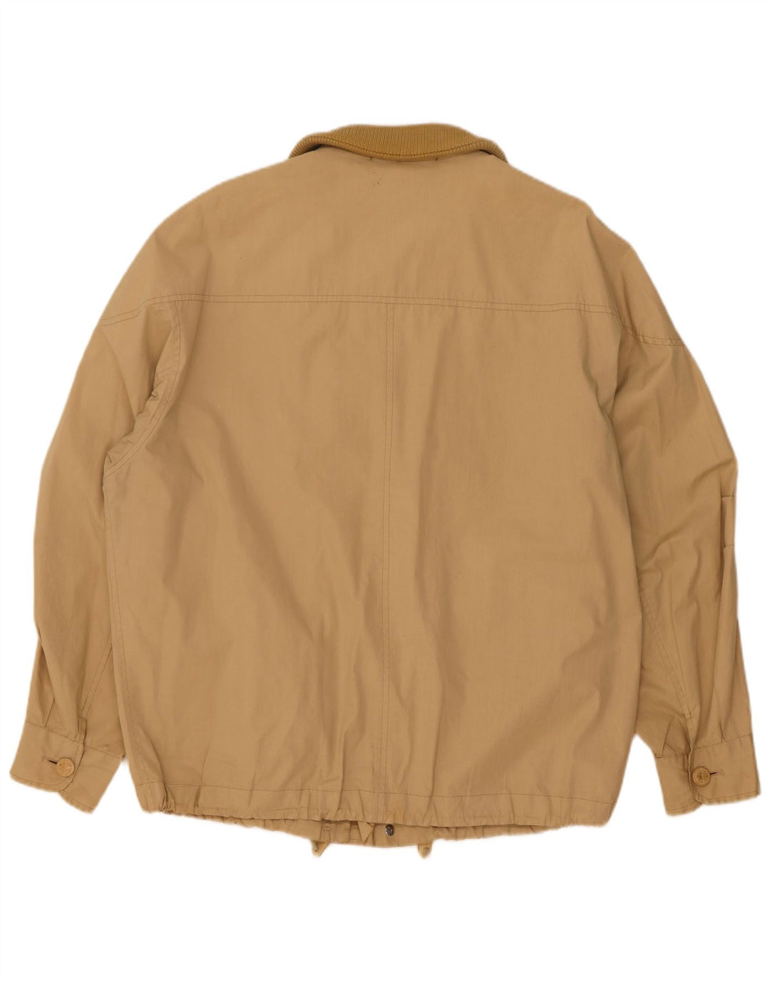 Seventy Mens Bomber Jacket UK 38 Medium Beige Cotton