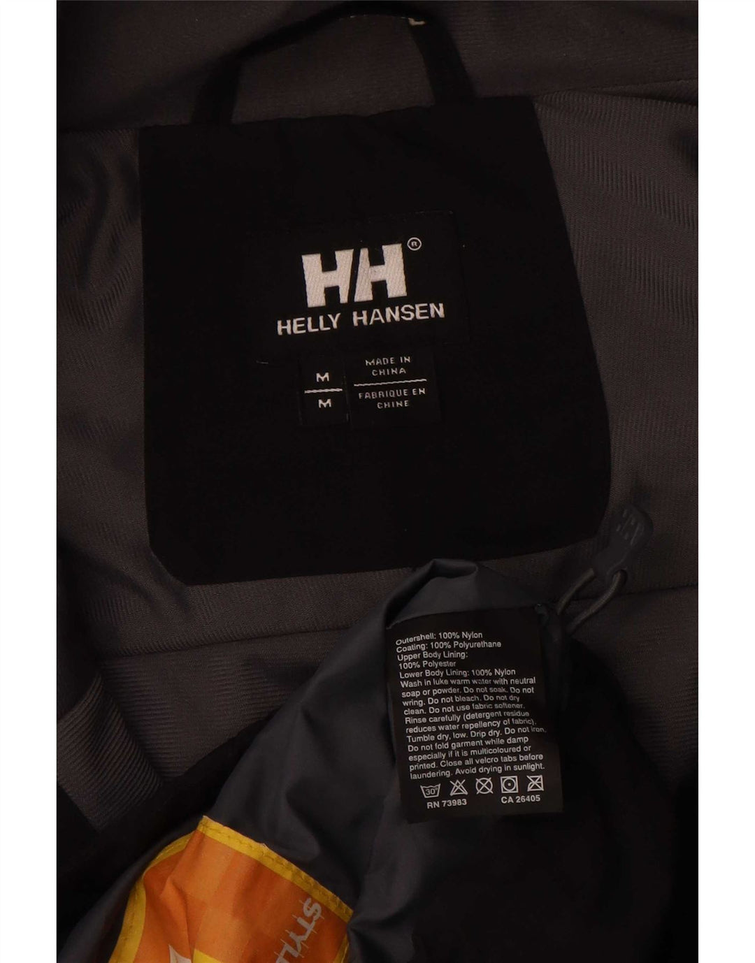 Giacca antipioggia da uomo Helly Hansen UK 38 nylon color block nero medio