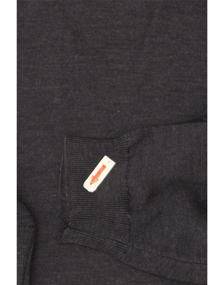 Marks & Spencer Mens Turtle Neck Jumper Sweater Large Navy Blue Merino Wool