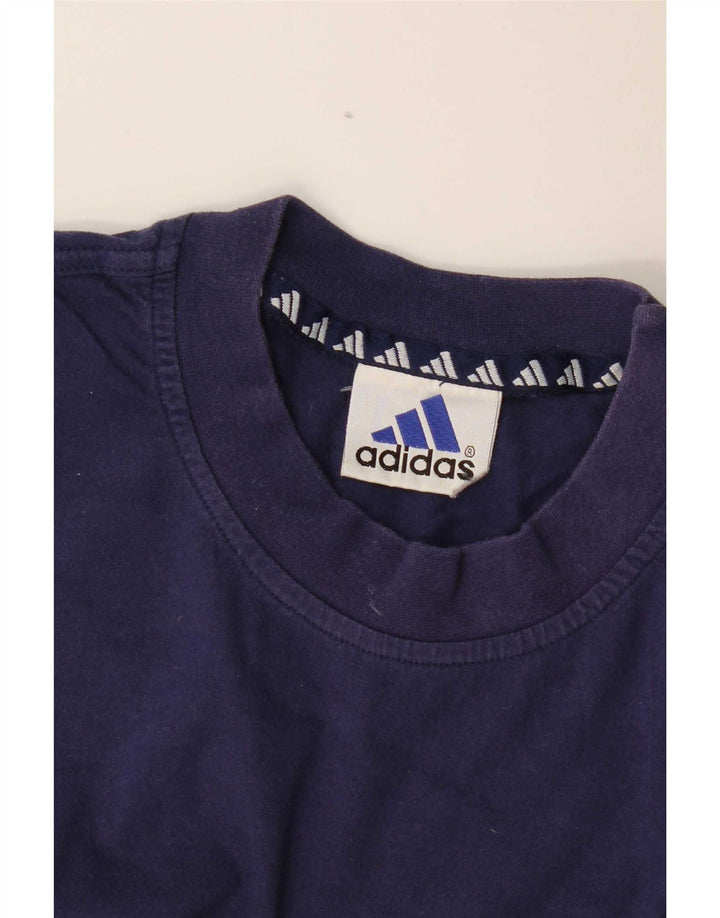 Adidas Mens Camiseta Top Médio Azul Marinho