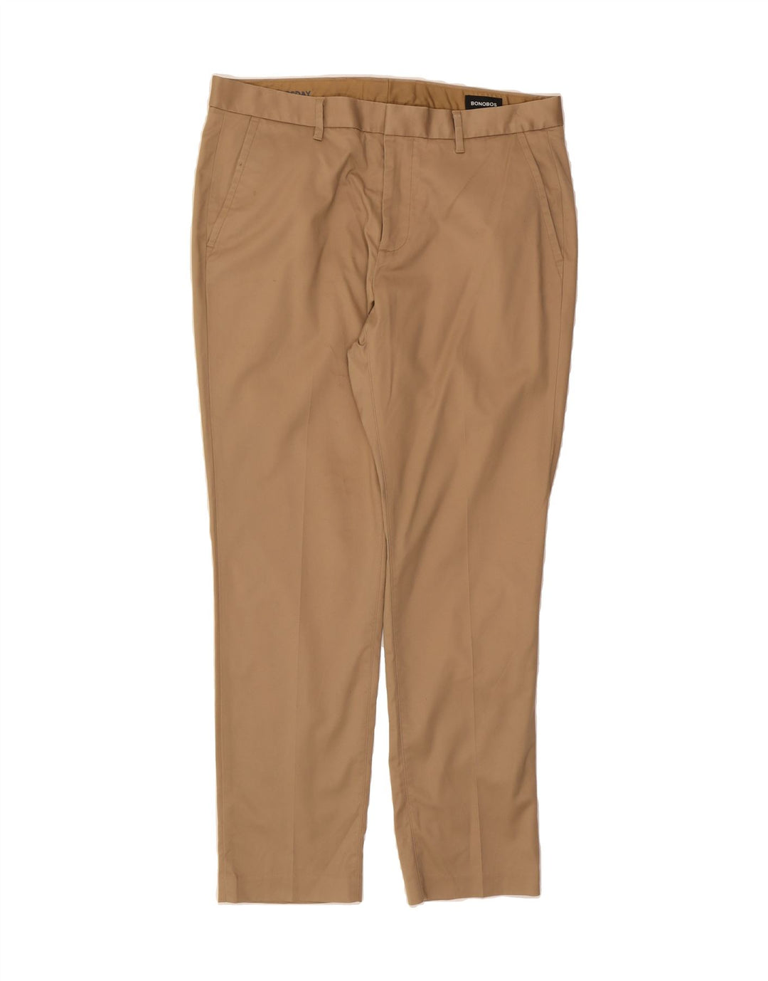 BONOBOS Mens Slim Chino Trousers W33 L30 Beige Cotton Vintage BONOBOS and Second-Hand BONOBOS from Messina Hembry 