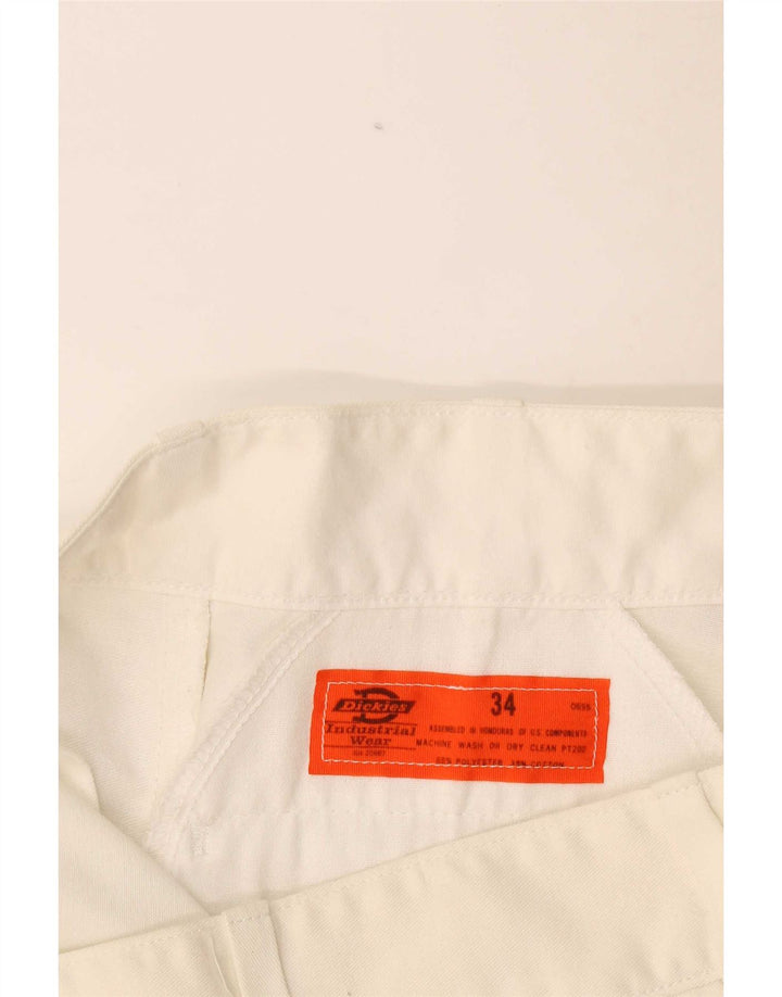 Dickies Womens Straight Chino Trousers W34 L26 White Polyester