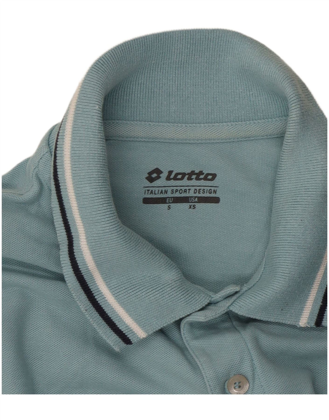 Lotto Mens Polo Shirt XS Blue Striped