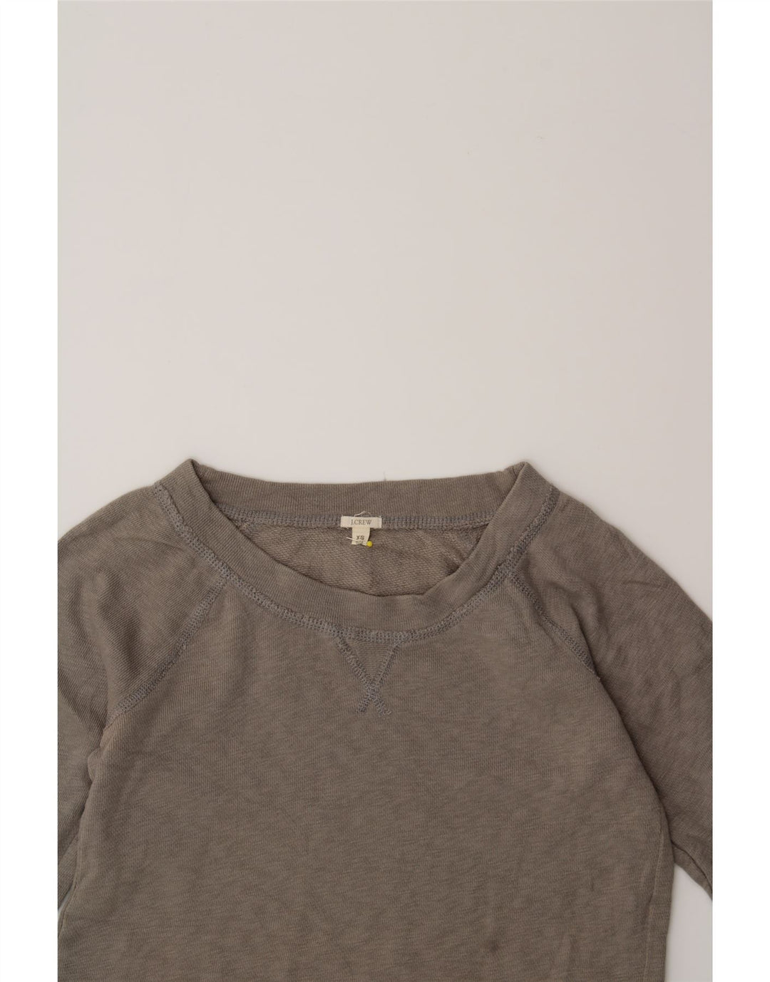 J. CREW Womens Sweatshirt Jumper UK 6 XS Grey Cotton Vintage J. Crew and Second-Hand J. Crew from Messina Hembry 