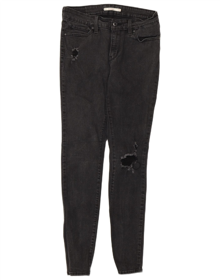 LEVI'S Womens 711 Distressed Skinny Jeans W29 L30 Grey