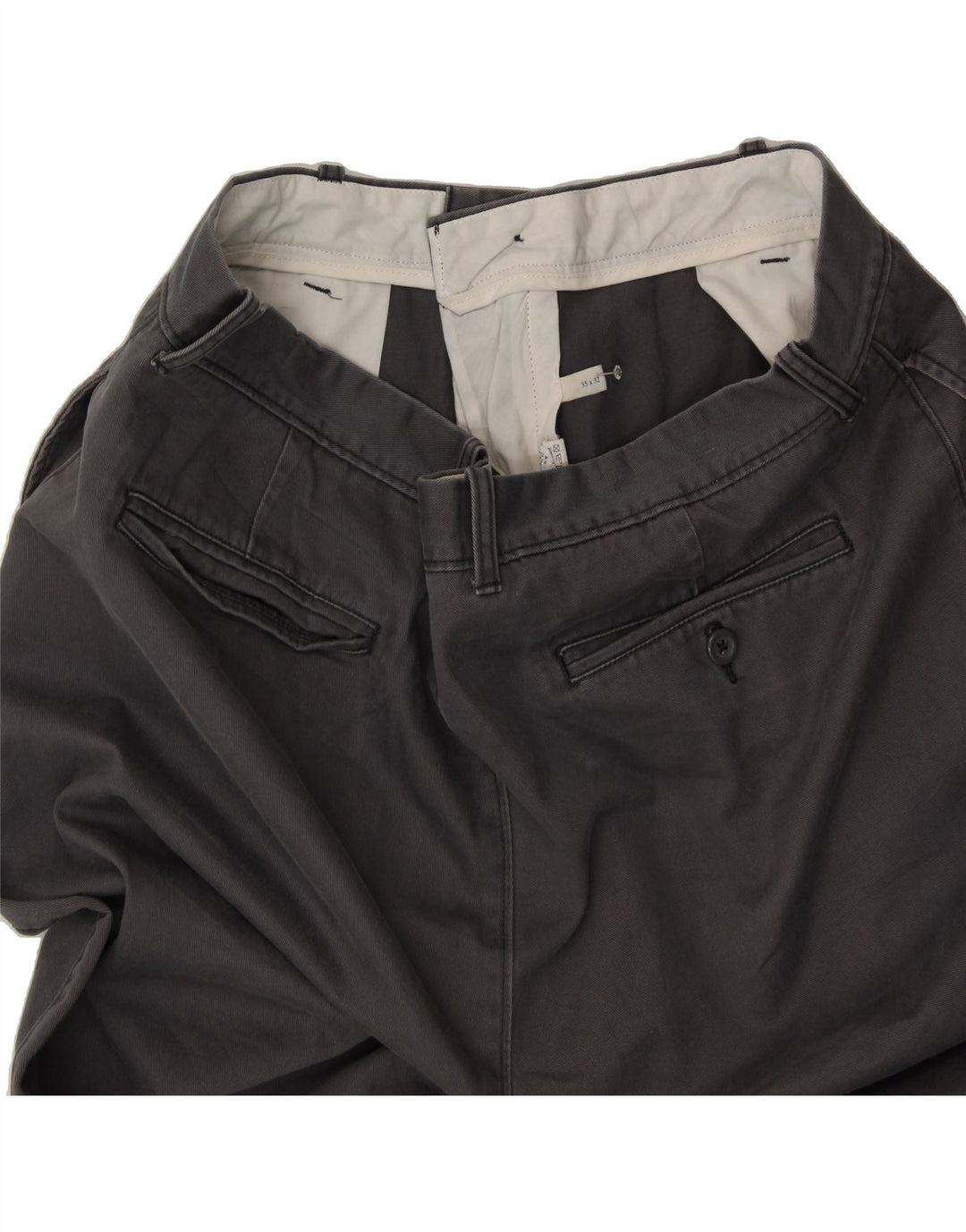 J. CREW Mens Straight Chino Trousers W35 L32 Grey Cotton Vintage J. Crew and Second-Hand J. Crew from Messina Hembry 