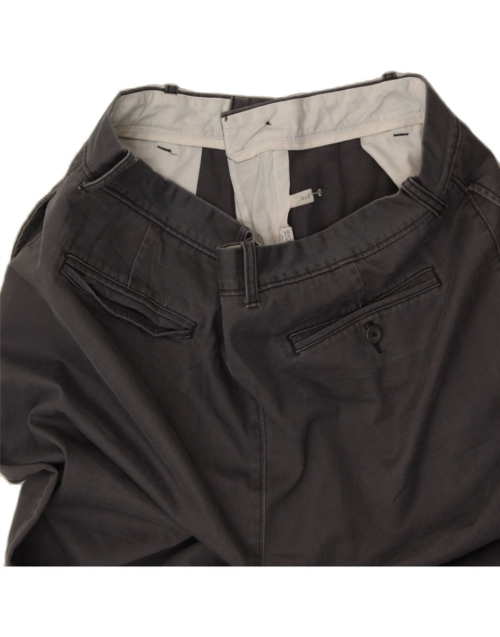 J. CREW Mens Straight Chino Trousers W35 L32 Grey Cotton Vintage J. Crew and Second-Hand J. Crew from Messina Hembry 