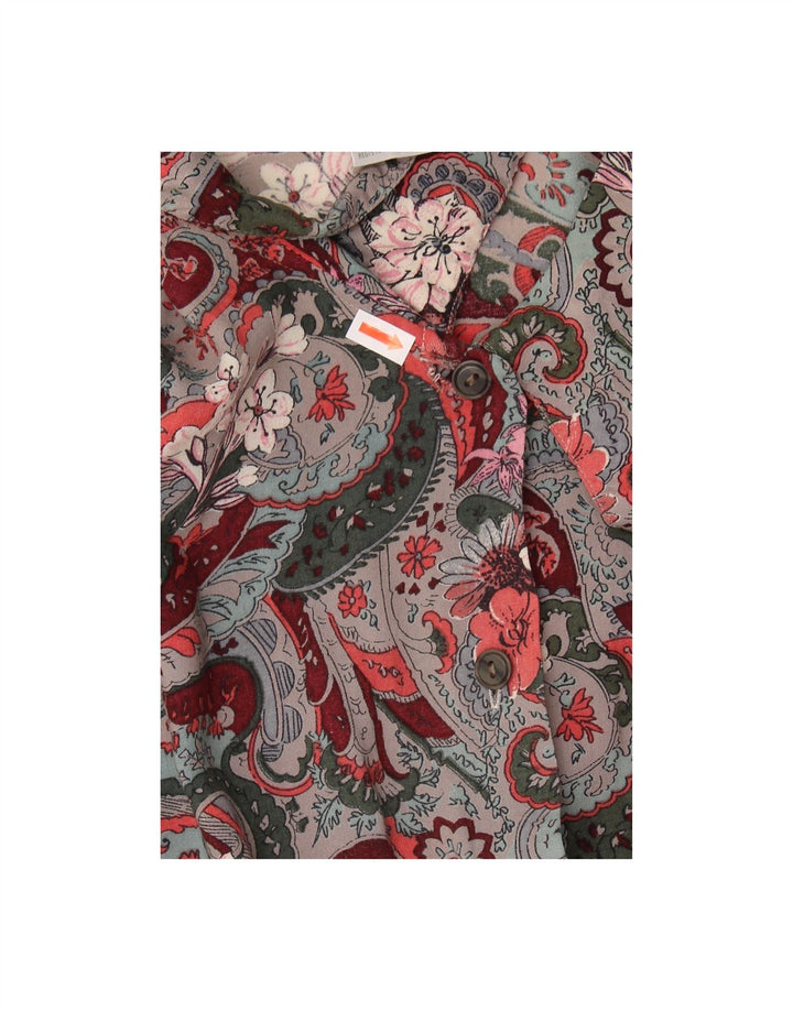 BENETTON Womens Shirt Blouse UK 14 Medium Multicoloured Floral Viscose Vintage Benetton and Second-Hand Benetton from Messina Hembry 