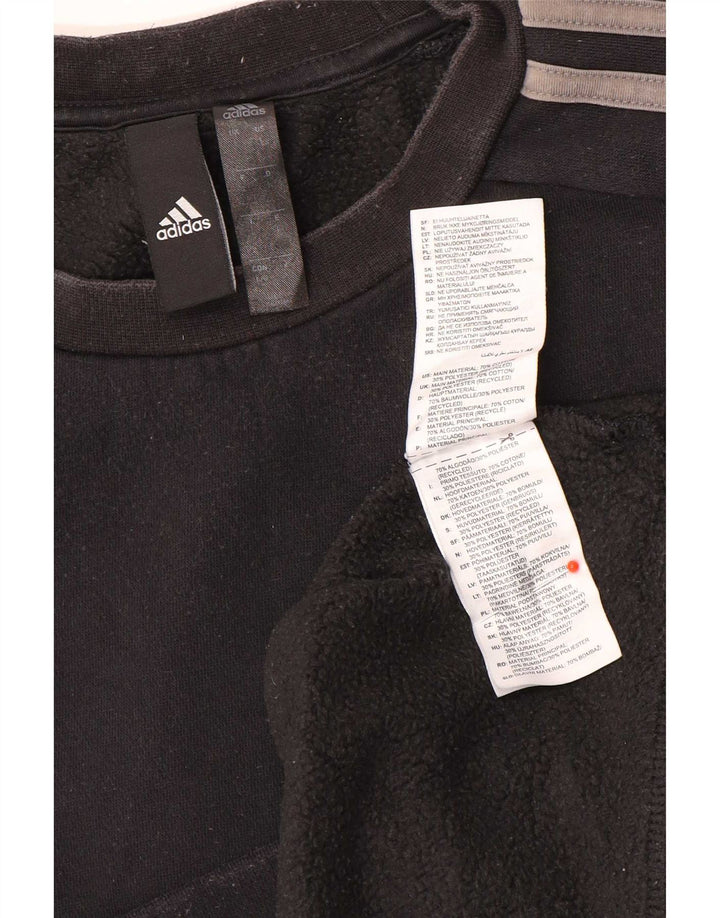 Adidas Herren Sweatshirt Pullover Large Schwarz Baumwolle