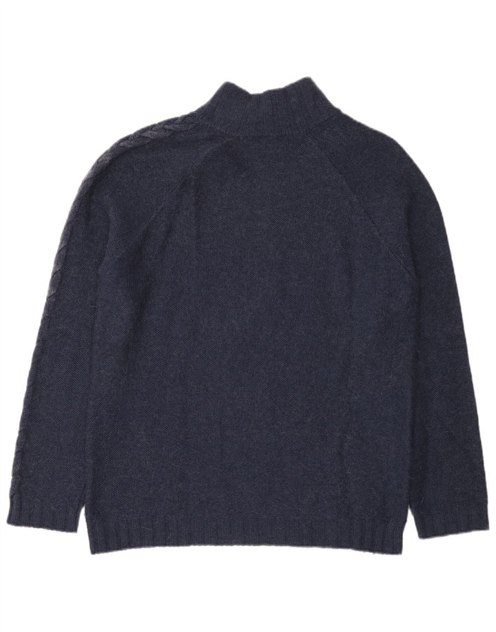 Armani Jeans Mens Button Neck Jumper Sweater 2XL Navy Blue