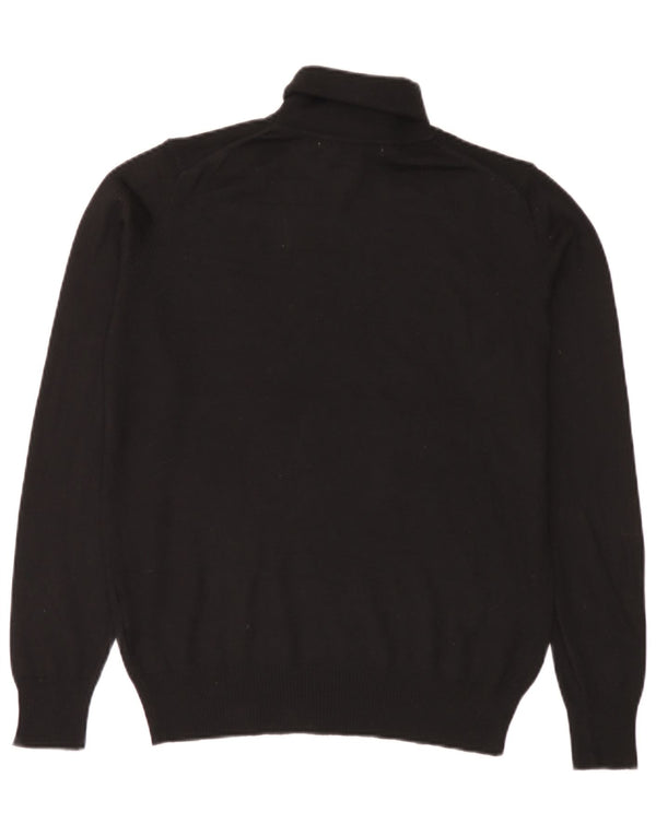 Zara Mens Roll Neck Jumper pulóver közepes fekete akril