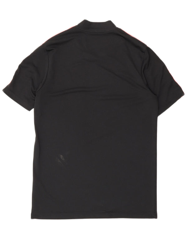 Adidas Mens Short Sleeve Regular T-Shirt Top Medium Black Colourblock