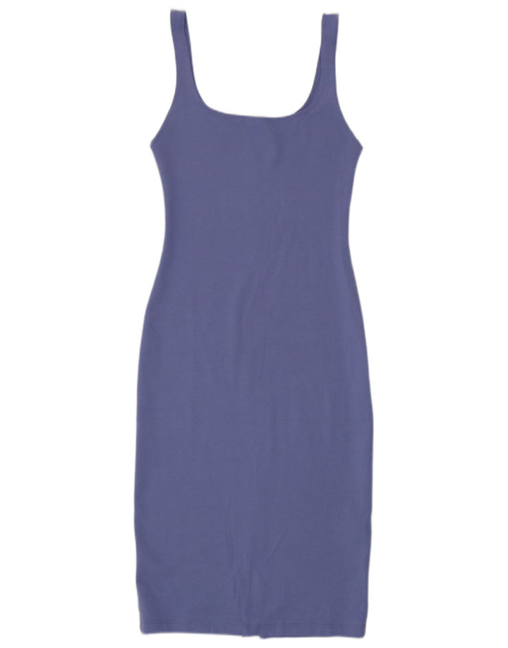 Zara Womens Sleeveless Bodycon Dress UK 12 Medium Purple Polyester