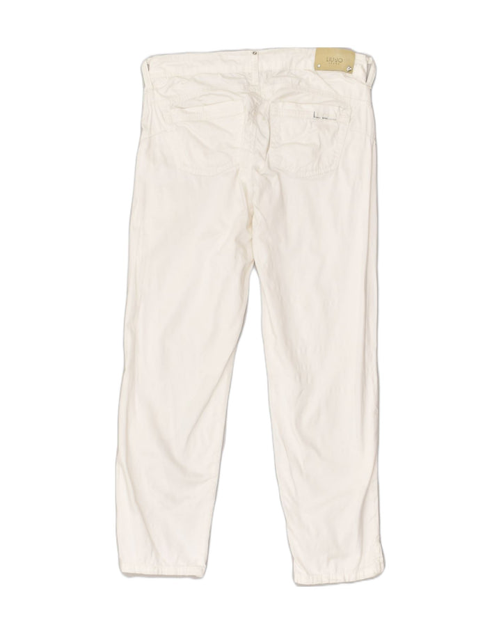 LIU JO Womens Slim Casual Trousers W30 L26 White | Vintage Liu Jo | Thrift | Second-Hand Liu Jo | Used Clothing | Messina Hembry 