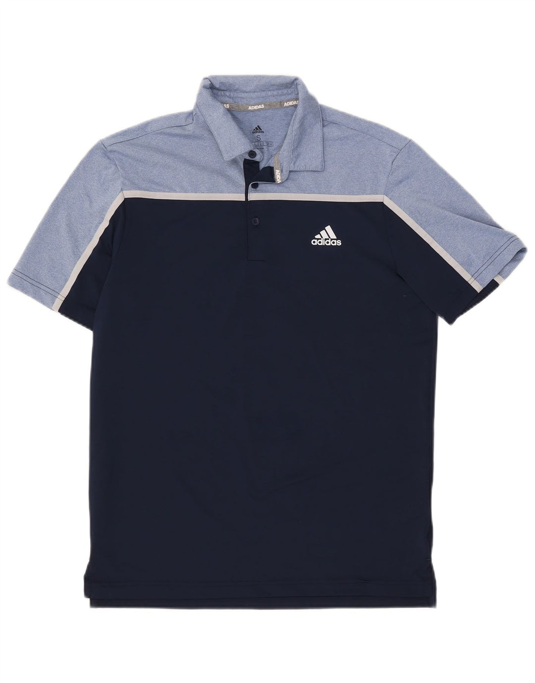 Ανδρικό μπλουζάκι Adidas Polo Small Navy Blue Colourblock Πολυεστέρας