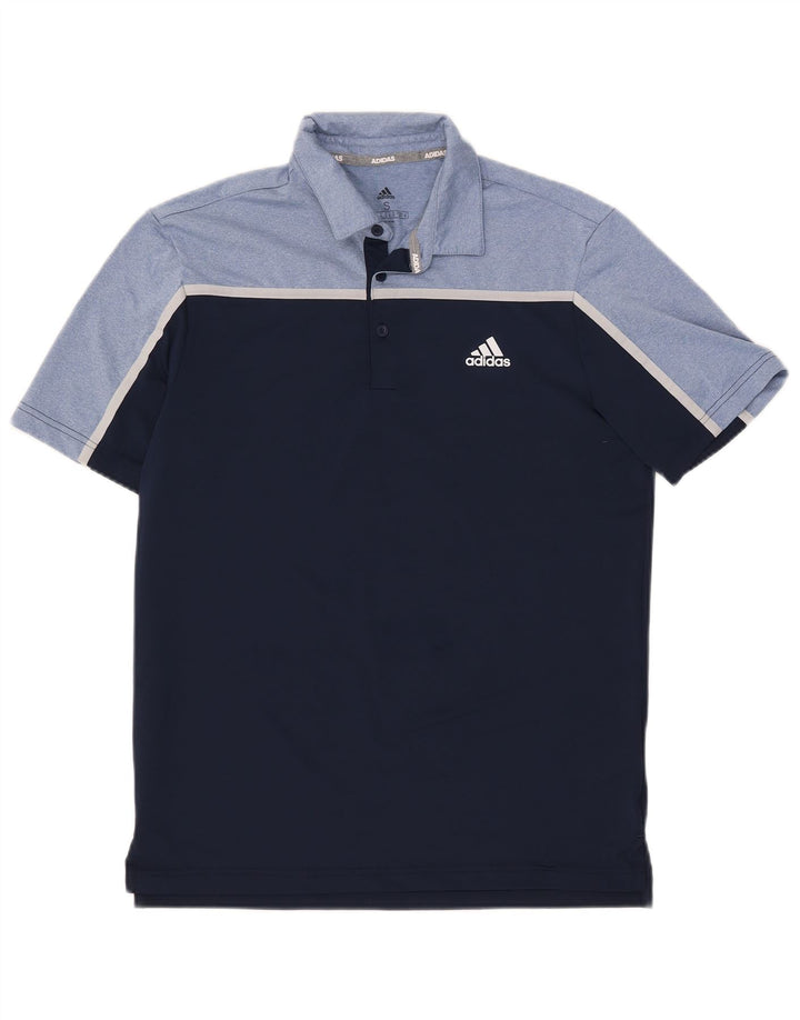 Ανδρικό μπλουζάκι Adidas Polo Small Navy Blue Colourblock Πολυεστέρας