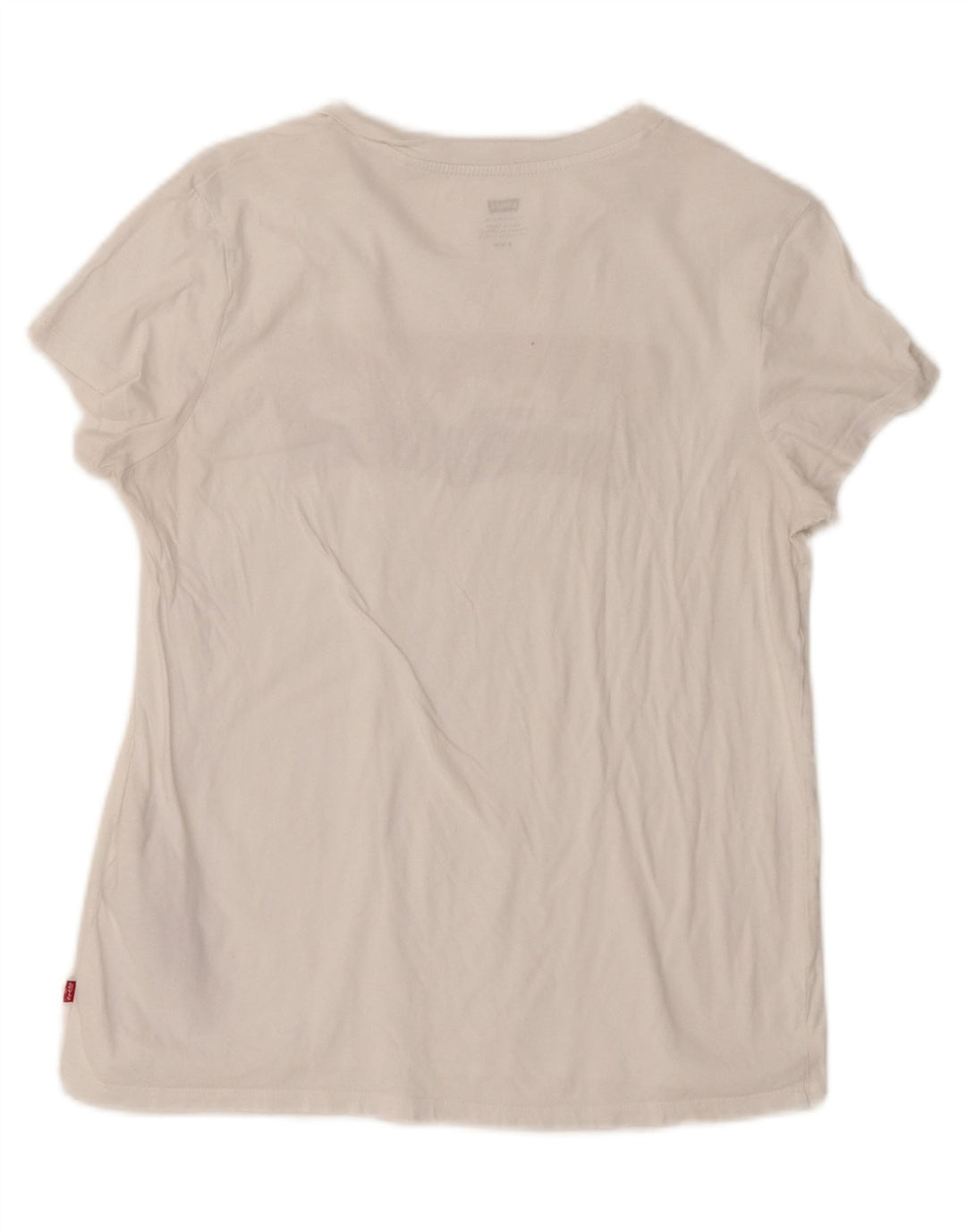 LEVI'S Womens Graphic T-Shirt Top UK 14 Medium White Cotton Vintage Levi's and Second-Hand Levi's from Messina Hembry 