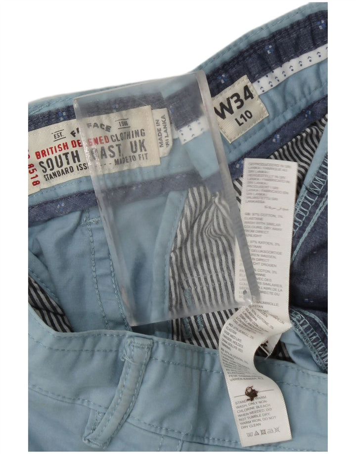Pantaloncini chino da uomo con motivo astratto Fat Face W34 grande cotone blu