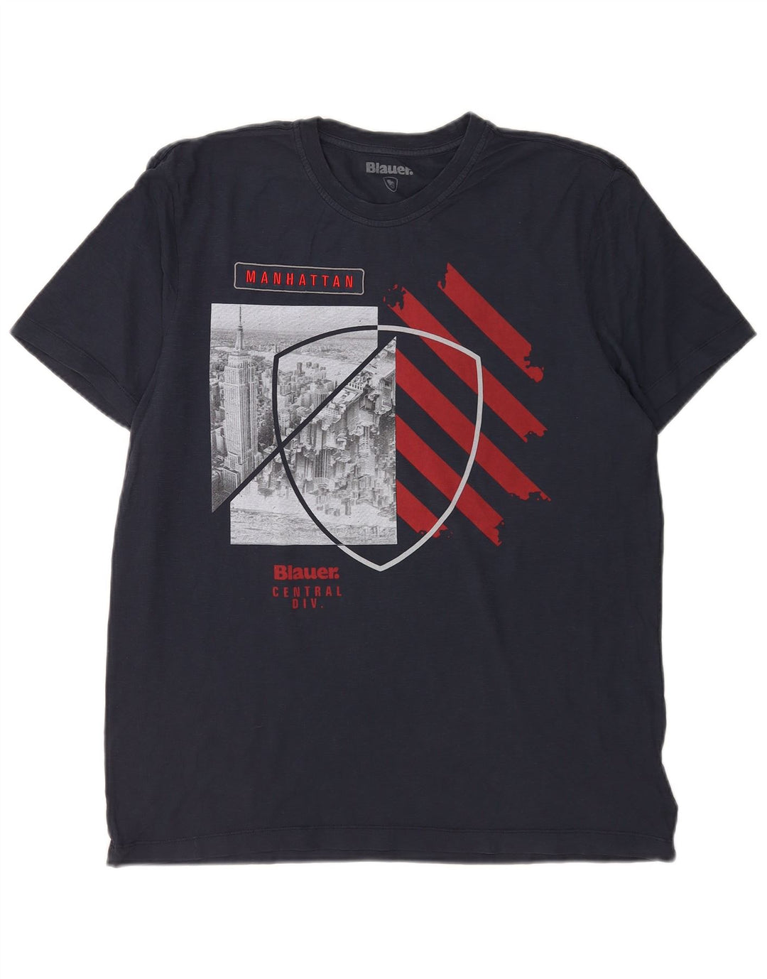 Blauer Mens Graphic T-Shirt Top XL Navy Blue Cotton