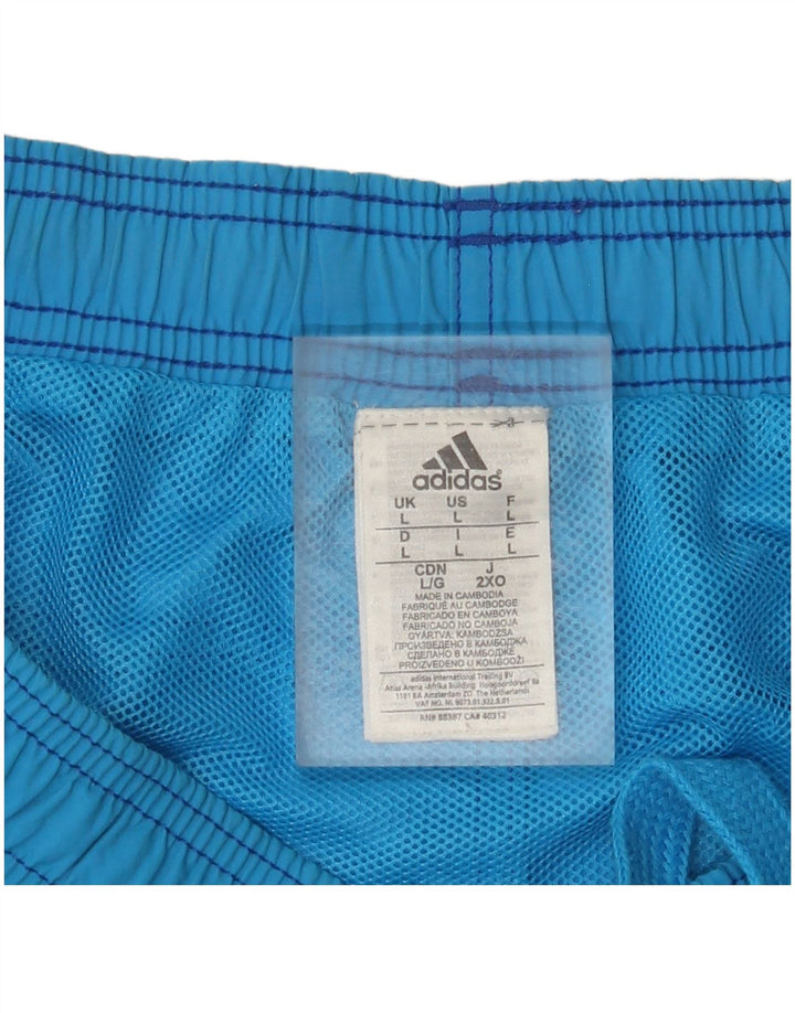 Adidas Herren-Badeshorts, groß, aus blauem Nylon
