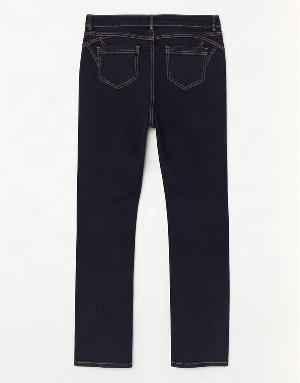 Marks & Spencer Damen Straight Jeans UK 12 Medium W30 L31 Marineblau Baumwolle
