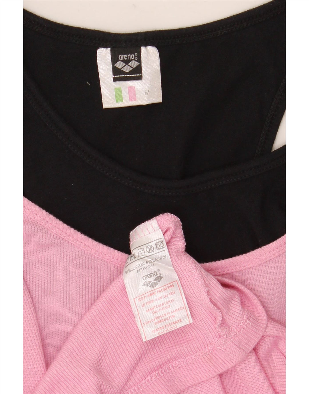 Arena Womens Vest Top UK 12 Medium Pink Colourblock Cotton