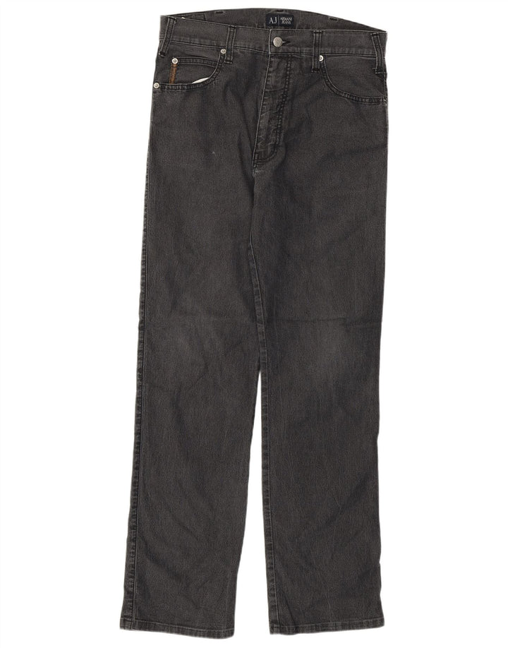 Armani Womens Straight Jeans W31 L30 Grey Cotton