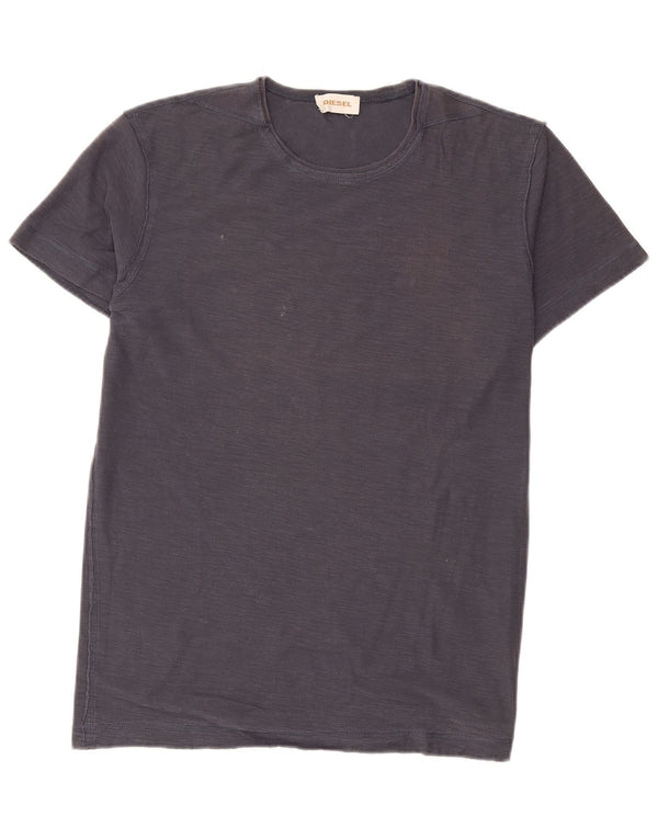 Diesel Herre T-Shirt Top Medium Navy Blue Flecked