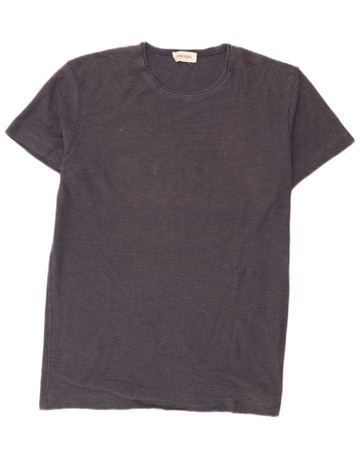 Diesel Herre T-Shirt Top Medium Navy Blue Flecked