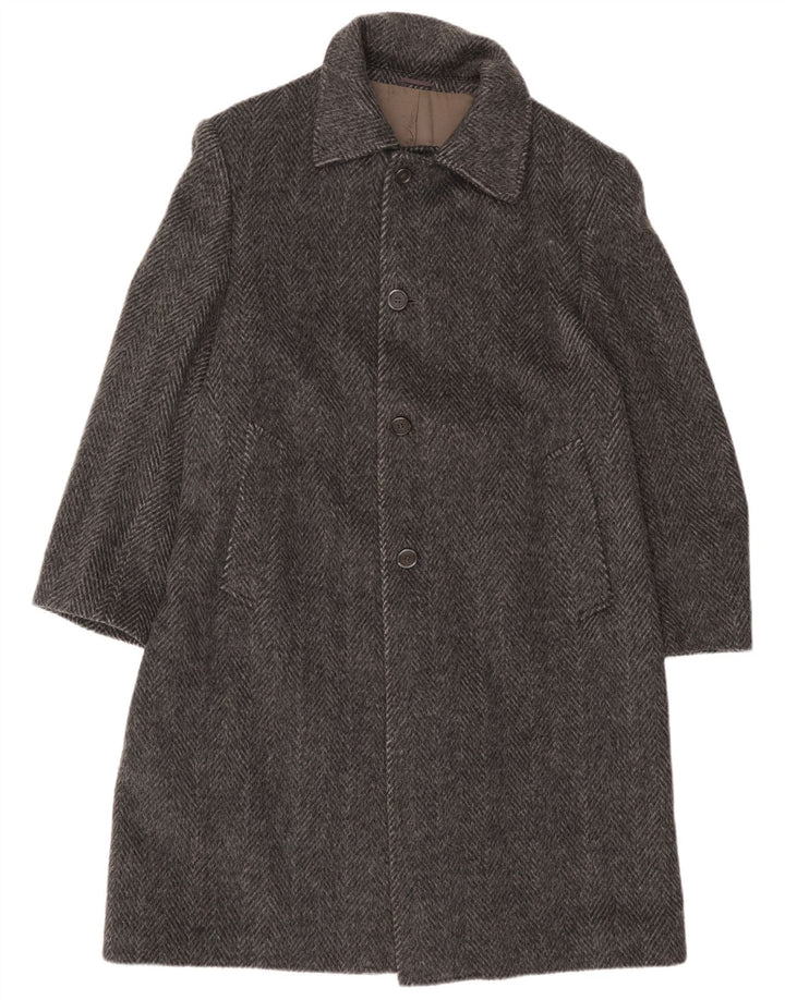 Cappotto Uomo Lebole IT 49 Lana Spinata Grigio Medio