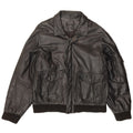 Vittorio Forti Herre Læder Bomber Jacket IT 50 Large Sort
