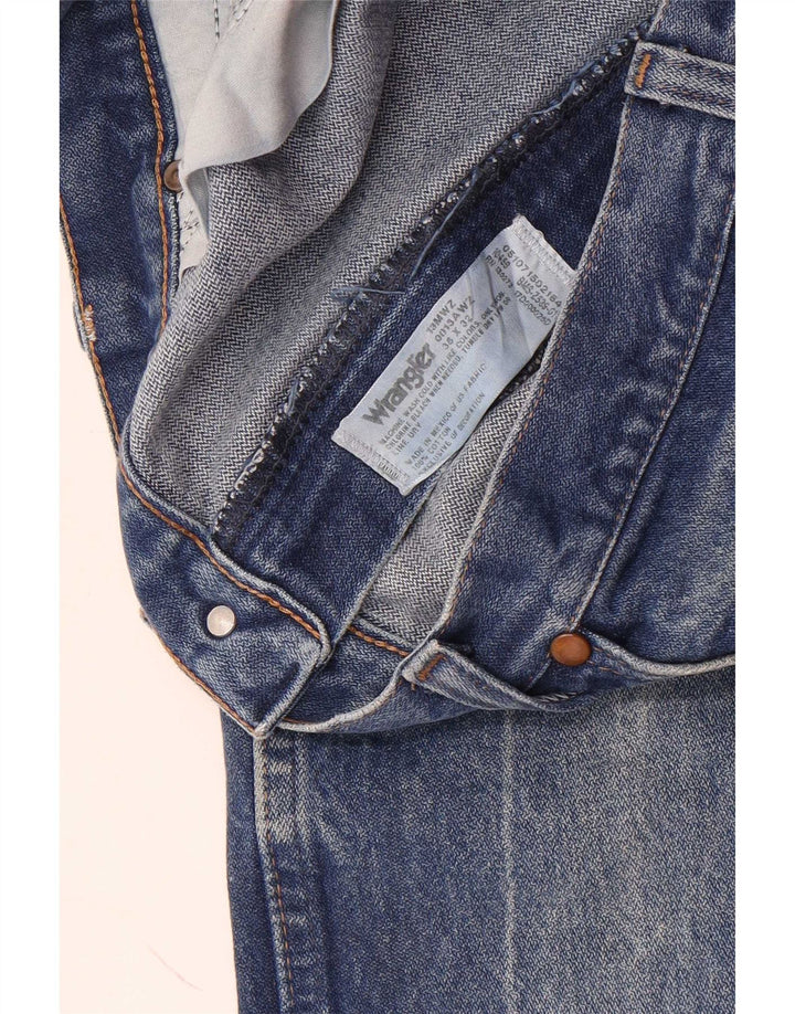 Wrangler Herren Straight Jeans W36 L32 Blaue Baumwolle