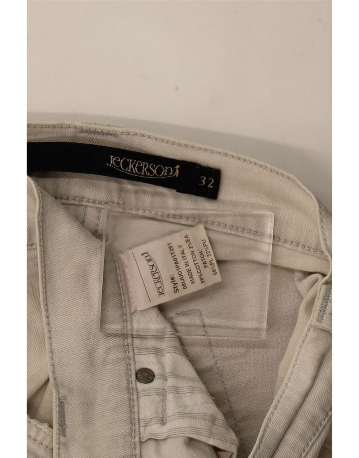 JECKERSON Mens Slim Jeans W34 L31 Grey Cotton