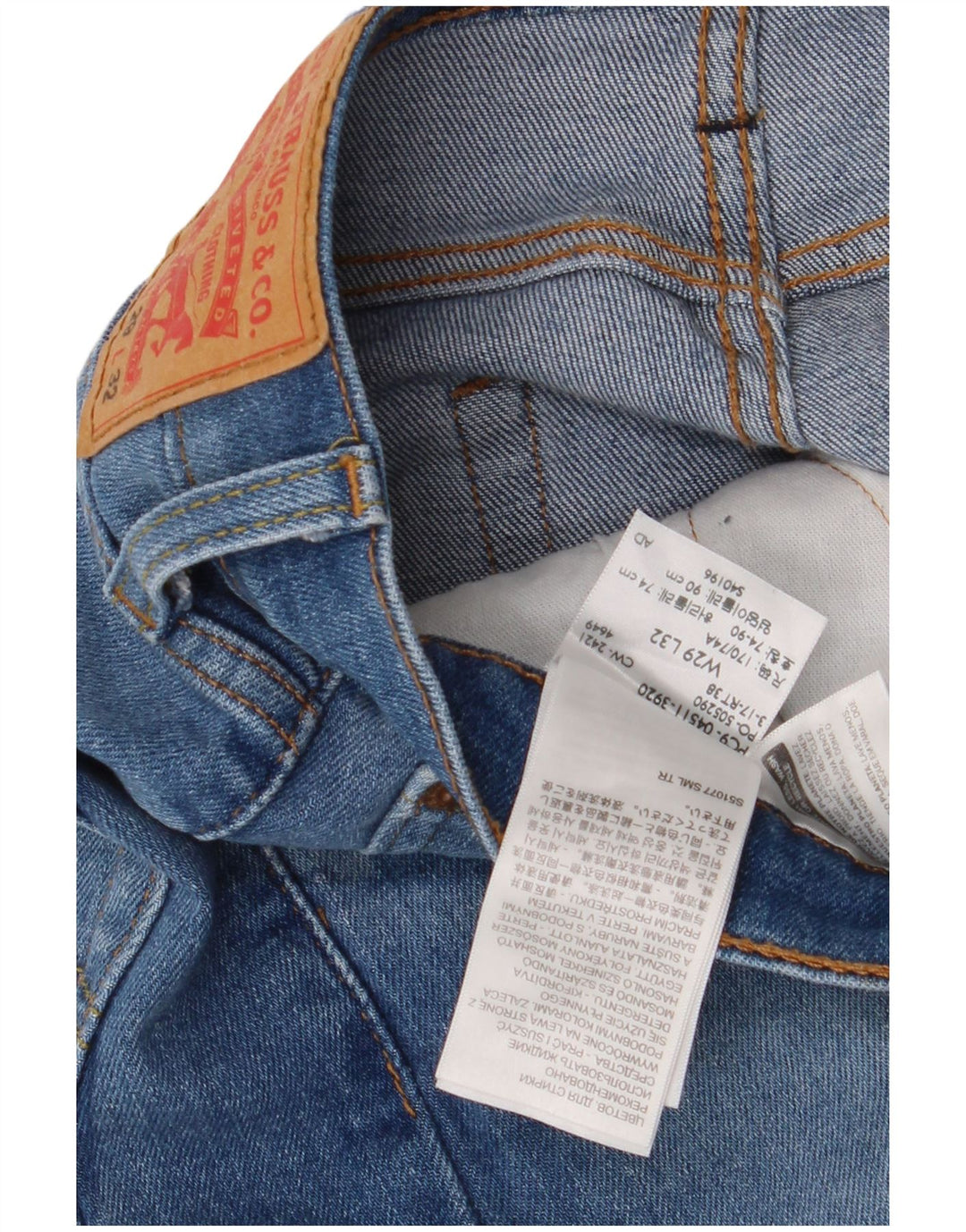Levi's Mens 511 Slim Jeans W29 L32 kék pamut