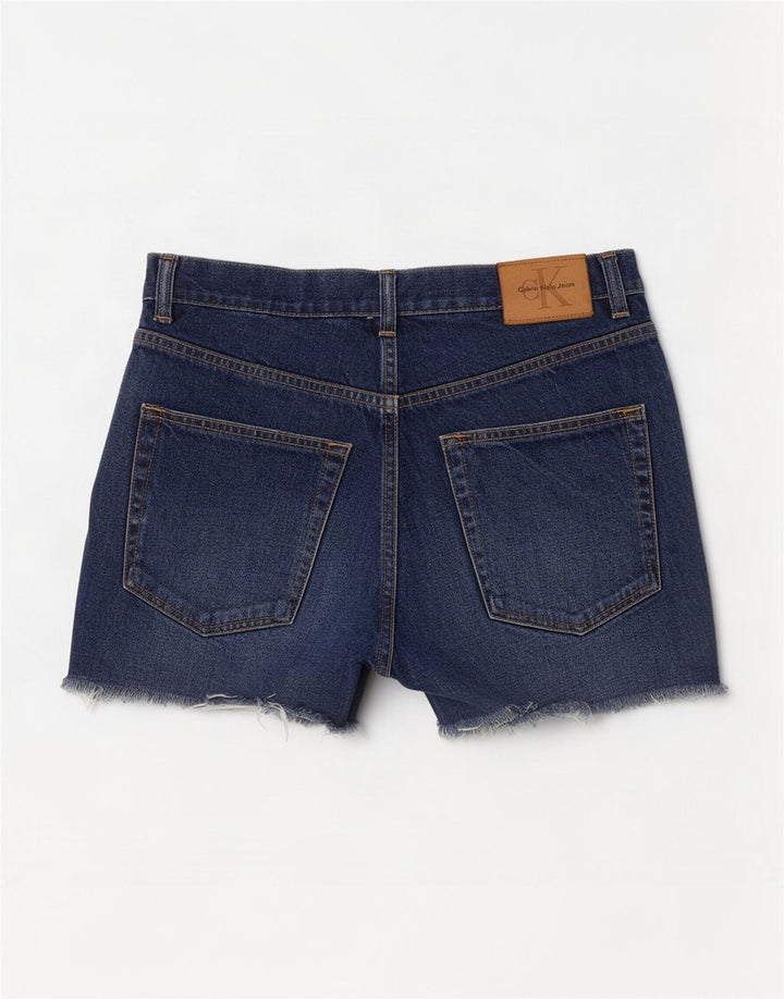 Shorts jeans feminino Calvin Klein W30 algodão azul médio