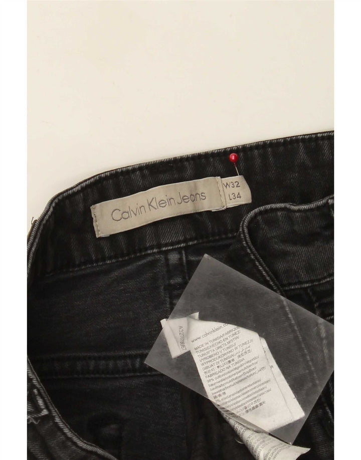 Calvin Klein Womens Slim Jeans W32 L34 Black Cotton